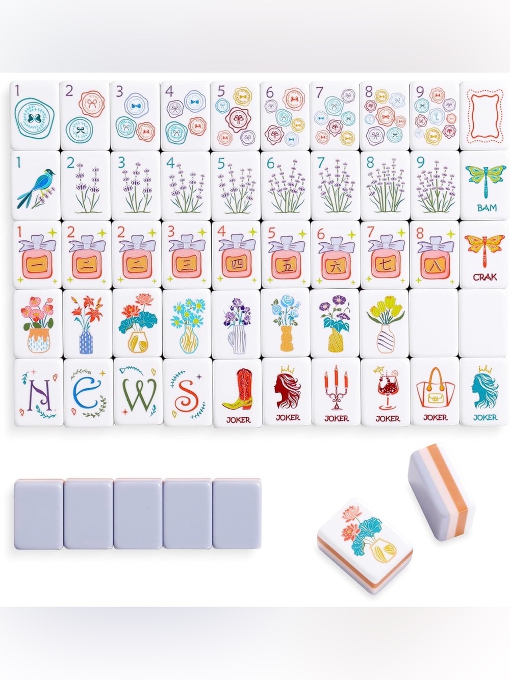 American Mahjong 4 Layer Acrylic LAVENDER Perfume Bottle